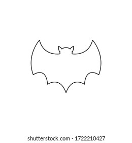 Bat icon vector sign  cartoon