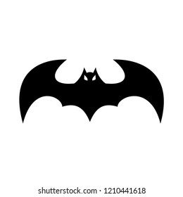 bat icon vector silhouette, symbol for the darkness