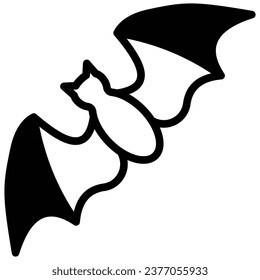 Bat icon with white background vector stock illustration