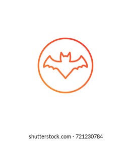 Bat icon.gradient illustration isolated vector sign symbol