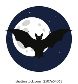 Bat illustration design color graphic