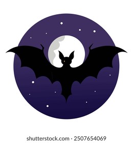 Bat illustration design color graphic