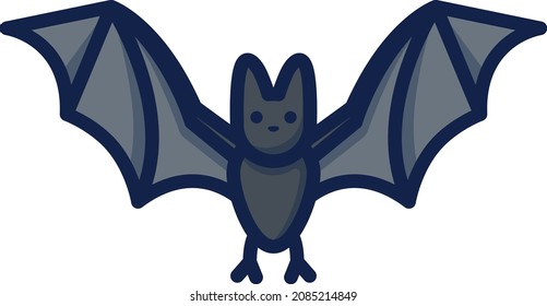 Bat illustration icon design flat animals