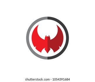 bat ilustration  logo vector