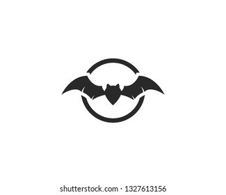 Bat ilustration logo vector template