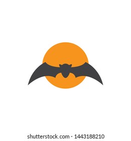 Bat ilustration logo vector template