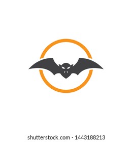 Bat ilustration logo vector template