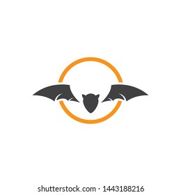 Bat ilustration logo vector template