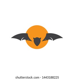 Bat ilustration logo vector template