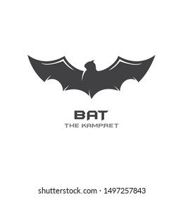 Bat ilustration logo vector template