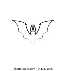 bat ilustration vector icon logo template