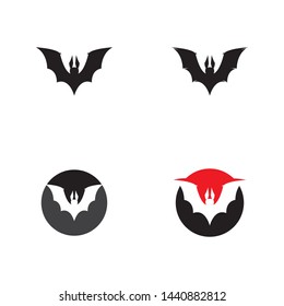 bat ilustration vector icon logo template