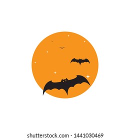 bat ilustration vector icon logo template