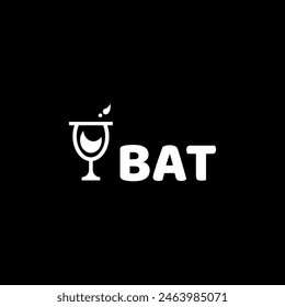 Diseño del logotipo de la letra inicial BAT