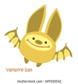 Bat isolated. Drawing bat for a child