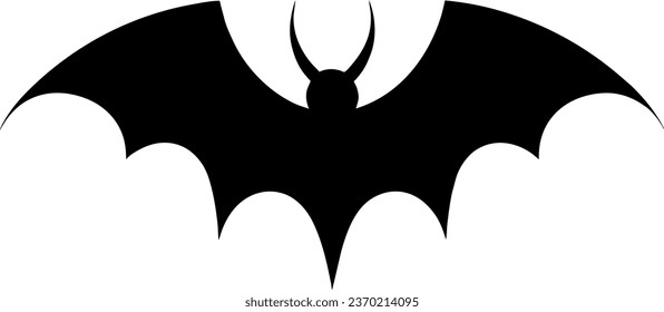 Bat isolated on white background. Bat silhouette. Bat icon isolated on white. Vector illustration. Halloween bat silhouette vector design isolated on white background.