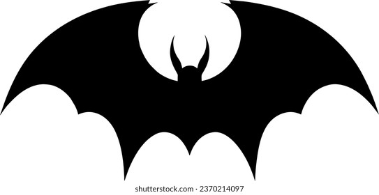 Bat isolated on white background. Bat silhouette. Bat icon isolated on white. Vector illustration. Halloween bat silhouette vector design isolated on white background.