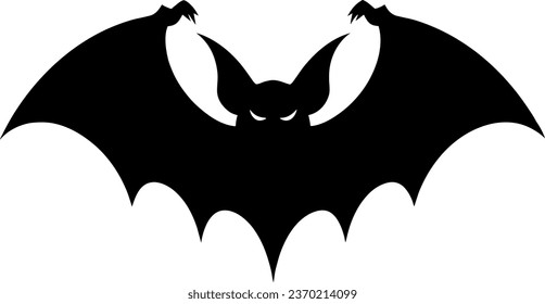 Bat isolated on white background. Bat silhouette. Bat icon isolated on white. Vector illustration. Halloween bat silhouette vector design isolated on white background.