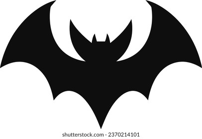 Bat aislado en el fondo blanco. Silhouette de murciélago. Icono de murciélago aislado en blanco. Ilustración vectorial. Diseño vectorial de silueta de murciélago de Halloween aislado en fondo blanco.
