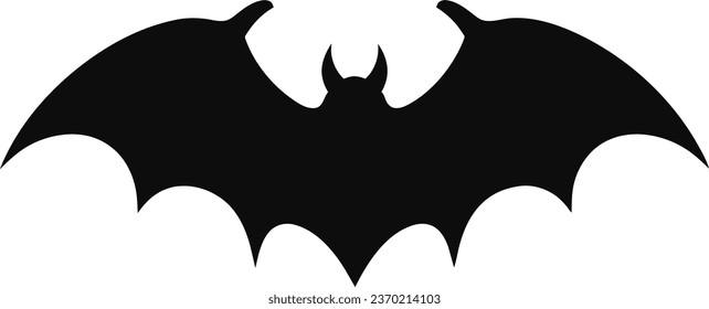 Bat isolated on white background. Bat silhouette. Bat icon isolated on white. Vector illustration. Halloween bat silhouette vector design isolated on white background.