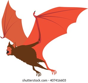 The bat isolated vector illustration