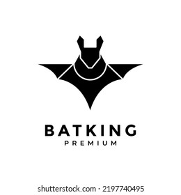 bat king black logo design