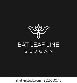 bat leaf Logo vector silhouette icon