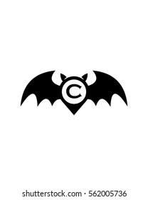 Bat Letter C Logo Vector