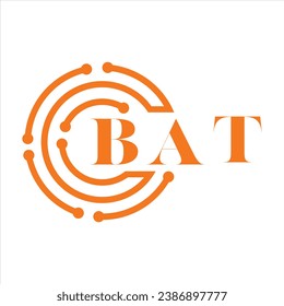 BAT letter design. BAT letter technology logo design on white background. BAT Monogram logo design for entrepreneur and business.