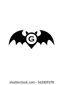 Bat Letter G Logo Vector