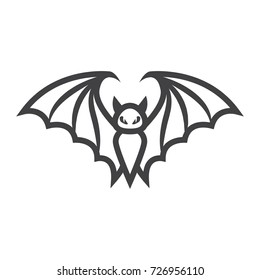 Bat line icon, halloween and scary, animal sign vector graphics, a linear pattern on a white background, eps 10.