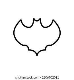 Bat line icon illustration. icon related to Halloween. Line icon style. Simple design editable