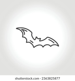 bat line icon. bat isolated sign