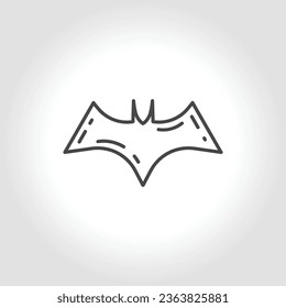 bat line icon. bat isolated sign