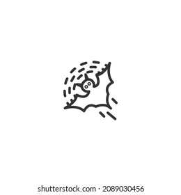 bat line icon, outline vector sign, pixel perfect icon