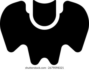 Diseño de icono de estilo de línea de murciélago