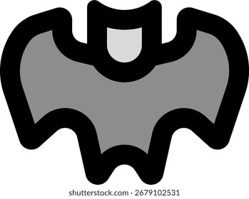 Diseño de icono de estilo de línea de murciélago