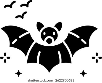 Bat Line vector Icon Design