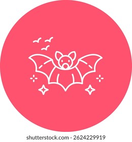 Bat Line vector Icon Design