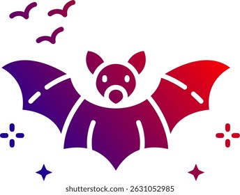 Bat Line vector Icon Design