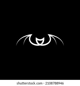 Bat linear logo design template
