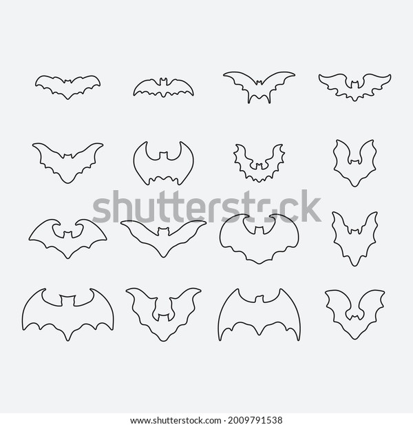 Bat Lineart Drawing Creative Design Stock Vector (Royalty Free ...