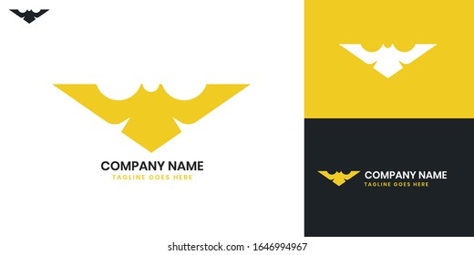 Bat Logo - All elements on this template are editable with vector software