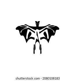 Logo de murciélago gótica animal e ilustración vectorial, halloween de diseño, vampiro
