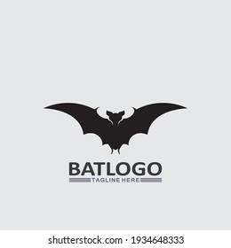 Bat logo animal and vector, wings, black, halloween, vampire, gothic, illustration, design bat icon, nocturnal 