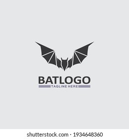 Bat logo animal and vector, wings, black, halloween, vampire, gothic, illustration, design bat icon, nocturnal 