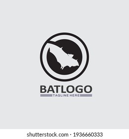 Bat logo animal and vector, wings, black, halloween, vampire, gothic, illustration, design bat icon