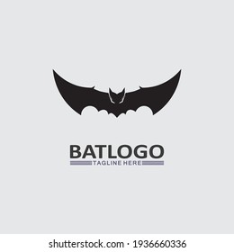 Bat logo animal and vector, wings, black, halloween, vampire, gothic, illustration, design bat icon