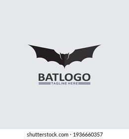 Bat logo animal and vector, wings, black, halloween, vampire, gothic, illustration, design bat icon