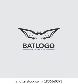 Bat logo animal and vector, wings, black, halloween, vampire, gothic, illustration, design bat icon